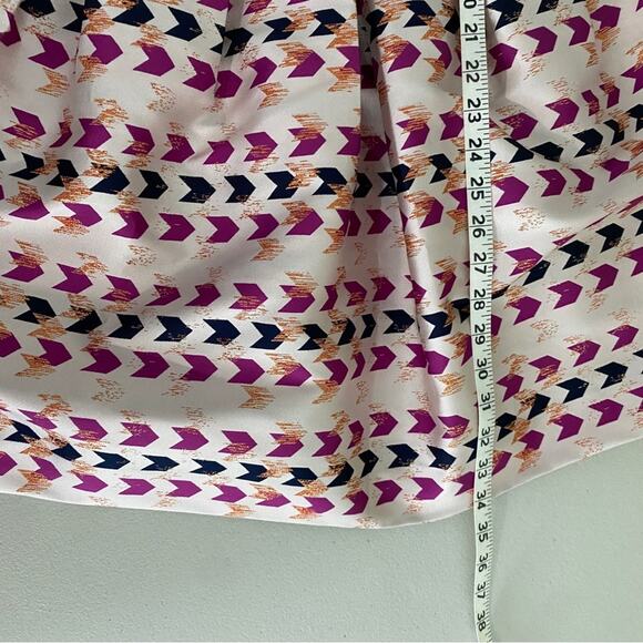 Anthropologie Hutch Blue Fit & Flare Metallic Arrowhead Short Mini Dress Size 8 - Picture 8 of 10